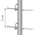 Colonne porte lunettes / distance support 75 mm - CONCEPTS